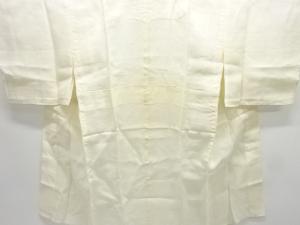 アンティーク　本麻透かし織　流水に松菊模様長襦袢